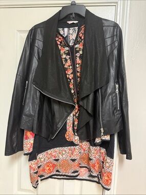 ETHNC Embroidered Floral Boho Tunic in Black, Red & Cream. Made in Pakistan
